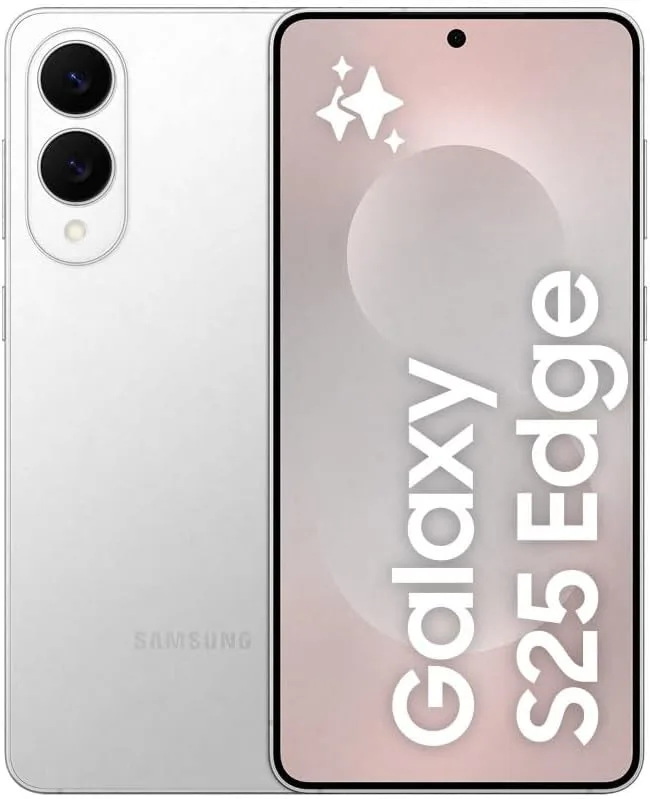 Samsung ▫️ Galaxy S25 Edge 512GB Telemóvel Fino com IA, Galaxy AI, 12GB RAM, Câmara de 200MP, Bateria de Longa Duração, Garantia do Fabricante 3 Anos + 1 Extra, Cor Prata Titânio (Versão em Inglês)