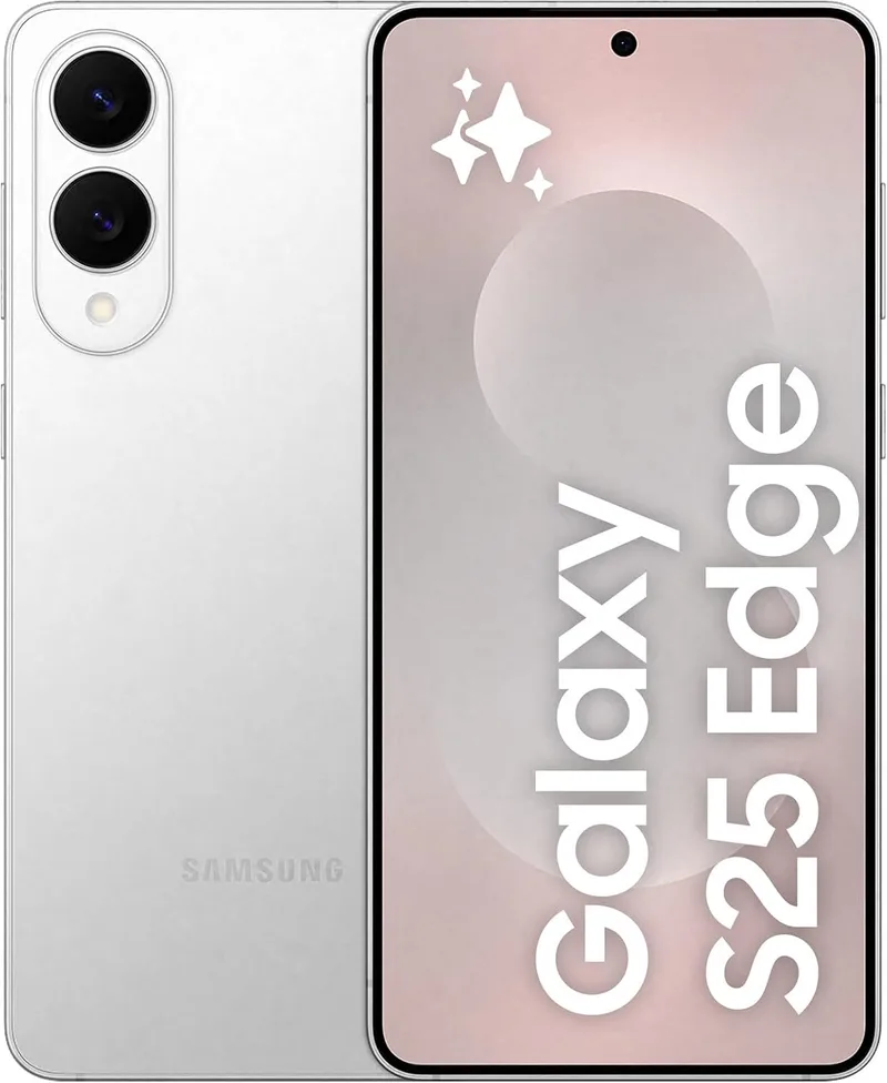 Samsung ▫️ Galaxy S25 Edge 512 GB – Telemóvel fino com IA, Galaxy AI, 12 GB de RAM, câmara de 200 MP, bateria de longa duração, garantia do fabricante de 3 anos + 1 ano extra, cor prata titânio (versão espanhola)