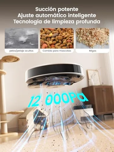 Lefant ▫️ M3 Aspirador e Esfregador Automático, 12 000 Pa, Autolavagem/Secagem, Branco 3
