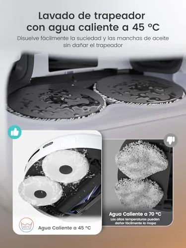 Lefant ▫️ M3 Aspirador e Esfregador Automático, 12 000 Pa, Autolavagem/Secagem, Branco 5