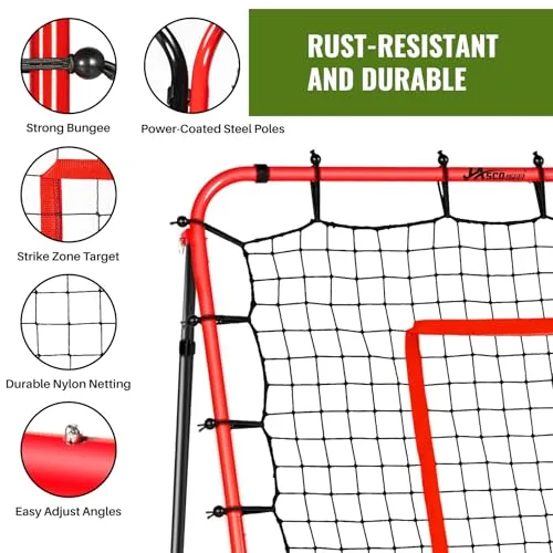 JASCOPRO ▫️ Rede de rebote de futebol, Baliza de treino de futebol, Equipamento de treino portátil 3