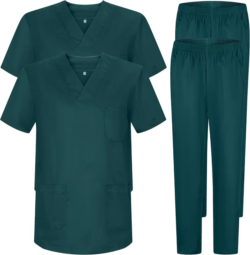MISEMIYA ▫️ Conjunto * 2 peças - Blusa e calças de trabalho unissexo para profissionais de saúde Uniformes médicos 2-817-8312