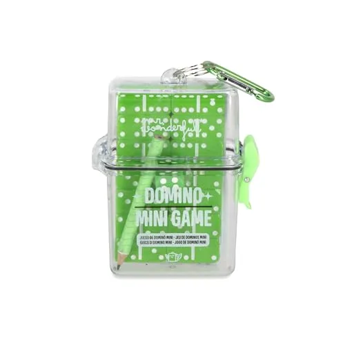 Mr. Wonderful ▫️ Mr.Wonderful - Jogo de dominó mini - Jogo de viagem - Diversão em qualquer lugar! - Jogo clássico de dominó, na versão mini - Inclui 28 peças + 1 lápis + 1 tabela para anotar os pontos 2
