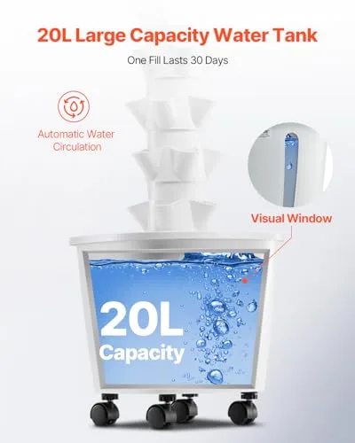 VEVOR ▫️ Sistema de Cultivo Hidropónico Torre Hidropónica Vertical de 10 Níveis com 50 Cápsulas, Bomba de Água e Rodas, Kit de Germinação de Plantas de Interior para Ervas Aromáticas, Frutas e Legumes 5