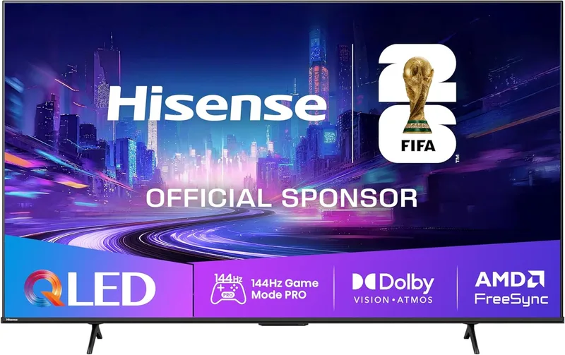 Hisense ▫️ 65E7Q Pro - Smart TV QLED, TV para jogos, Modo Jogo Pro a 144 Hz, AMD Freesync Premium Pro, Dolby Vision IQ + Dolby Atmos, Hi-Concerto, Processador Hi-View Engine