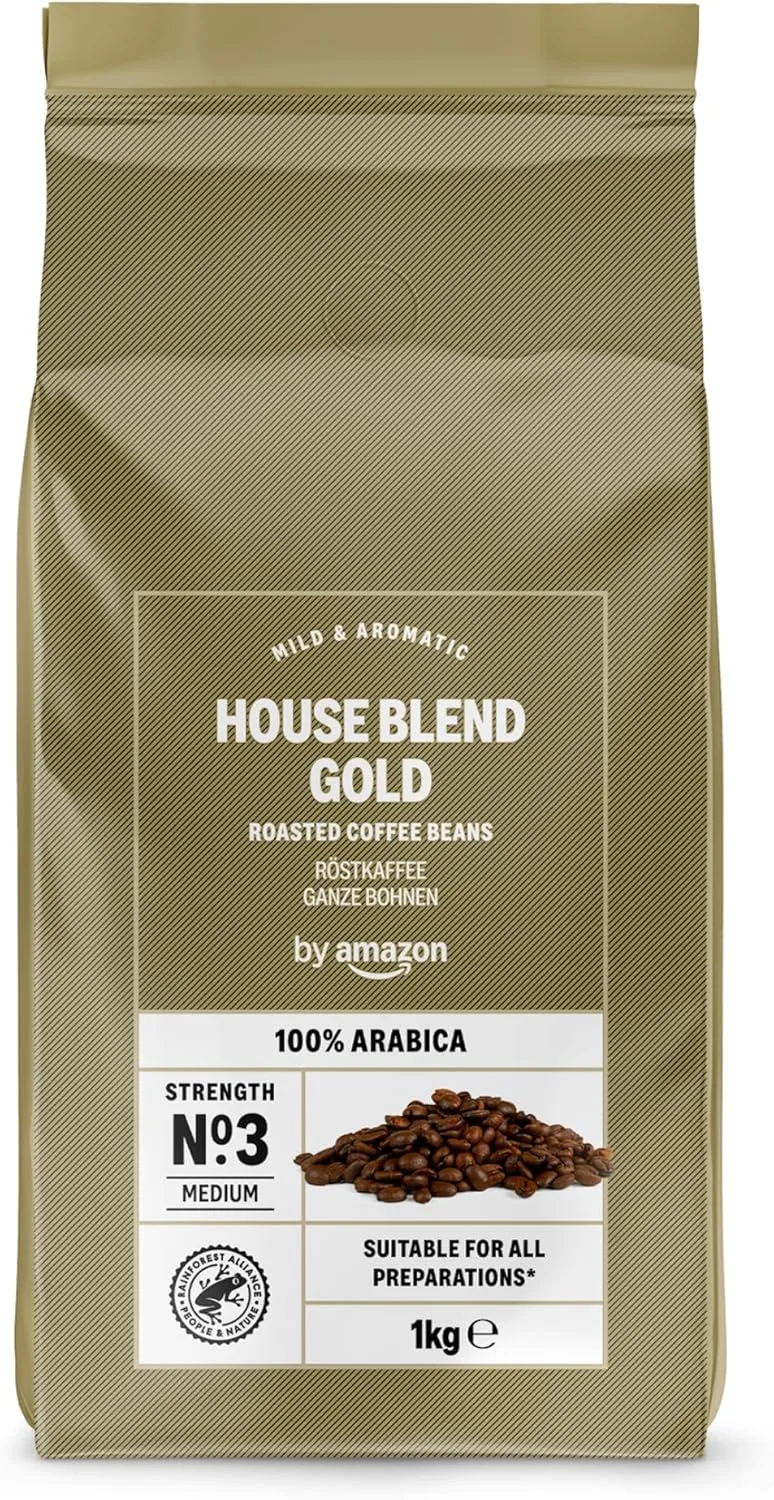 by Amazon ▫️ House Blend - Café dourado em grão 1 kg, 1 pacote