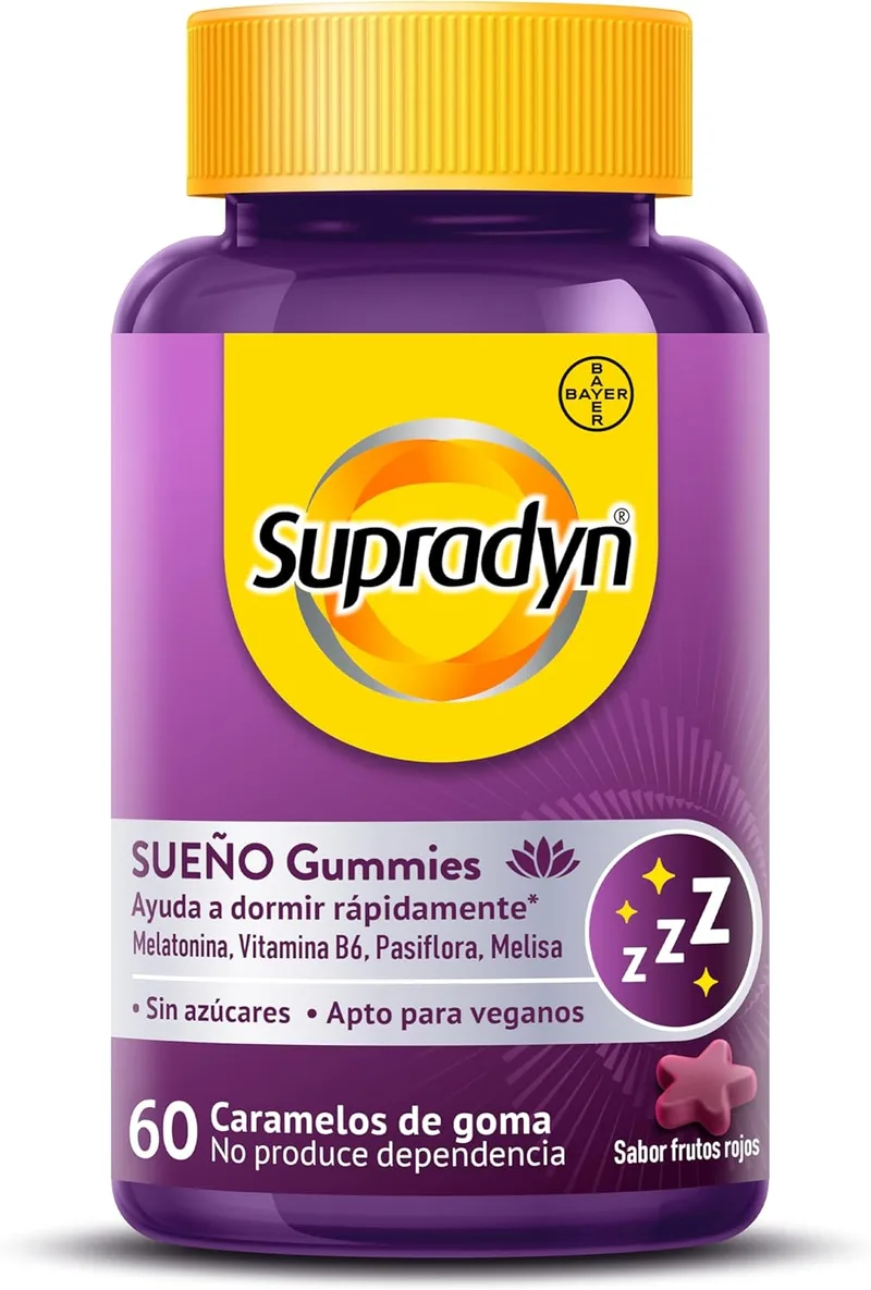 Supradyn ▫️ Sleep Gummies com melatonina, vitamina B6, passiflora e melissa, ajuda-o a adormecer para uma boa noite de sono, 60 gomas