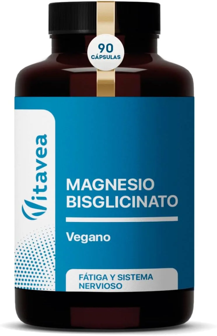Vitavea ▫️ Bisglicinato de Magnésio com Vitamina B6 - 1190 mg de Magnésio - Alta Absorção e Assimilação - Reduz a Fadiga e Apoia o Sistema Nervoso - 90 Cápsulas Veganas -