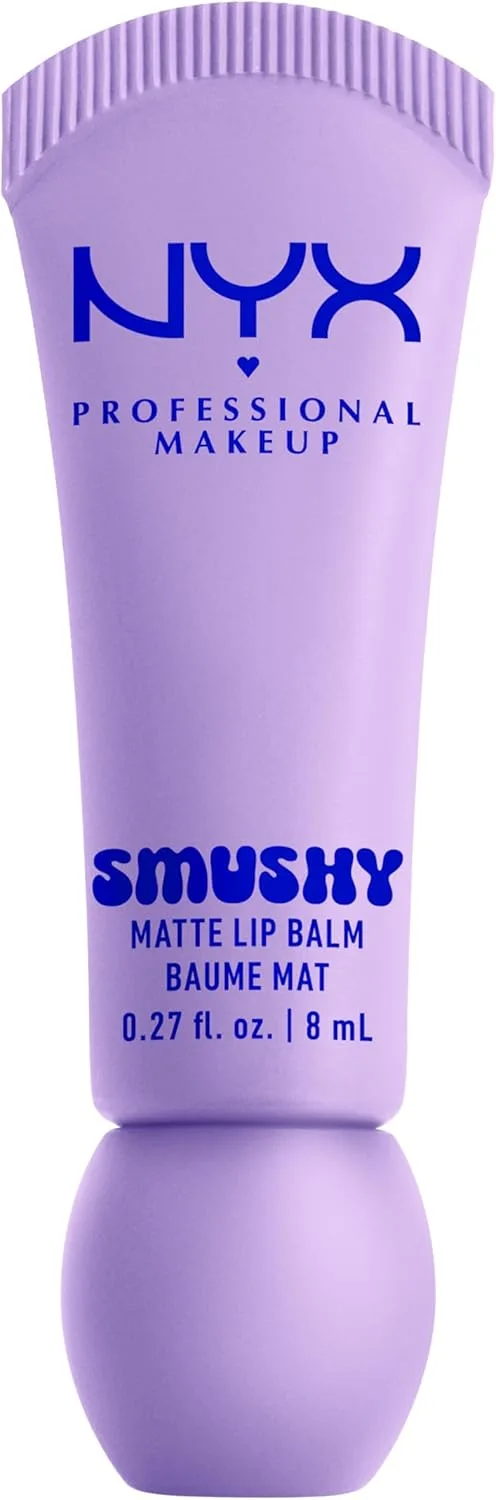 NYX PROFESSIONAL MAKEUP ▫️ Smushy Matte Lip Balm com Aplicador Suave, Bálsamo Labial Mate com Acabamento Difuso, Ceramidas de Açúcar e Pó de Arroz Mochi, Fórmula Vegana, Sugar Smush
