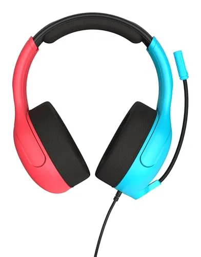 Turtle Beach ▫️ Auscultadores com fio Airlite Fit para jogos, em azul néon e vermelho, com licença oficial para todas as consolas Nintendo Switch 6