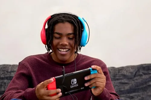Turtle Beach ▫️ Auscultadores com fio Airlite Fit para jogos, em azul néon e vermelho, com licença oficial para todas as consolas Nintendo Switch 7