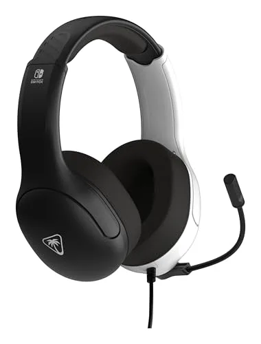 Turtle Beach ▫️ Auscultadores com fio Airlite Fit para jogos, em preto e branco, com licença oficial para todas as consolas Nintendo Switch 3