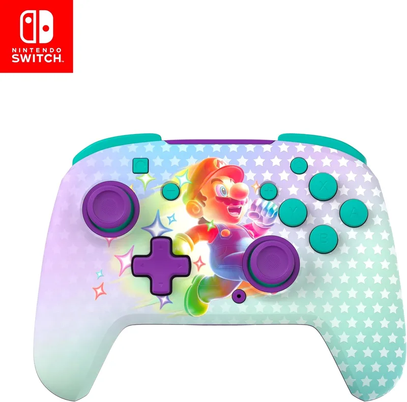 Turtle Beach ▫️ Rematch Invincible Mario - Comando sem fios para a Nintendo Switch, também compatível com a Nintendo Switch 2 (Este comando não possui o botão C)
