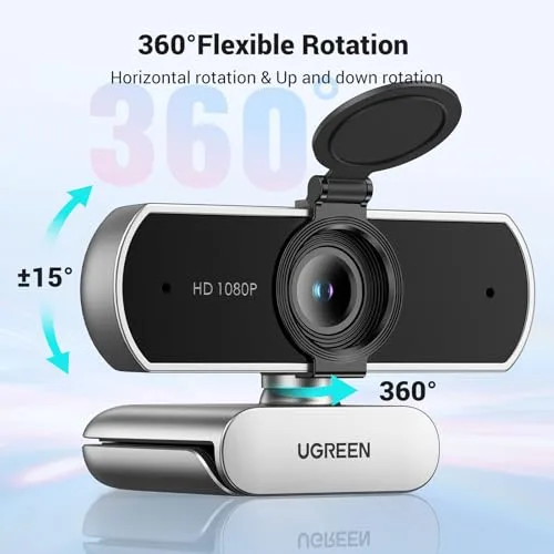 UGREEN ▫️ Câmara Web Full HD 1080p 30 FPS USB para PC com foco fixo 5