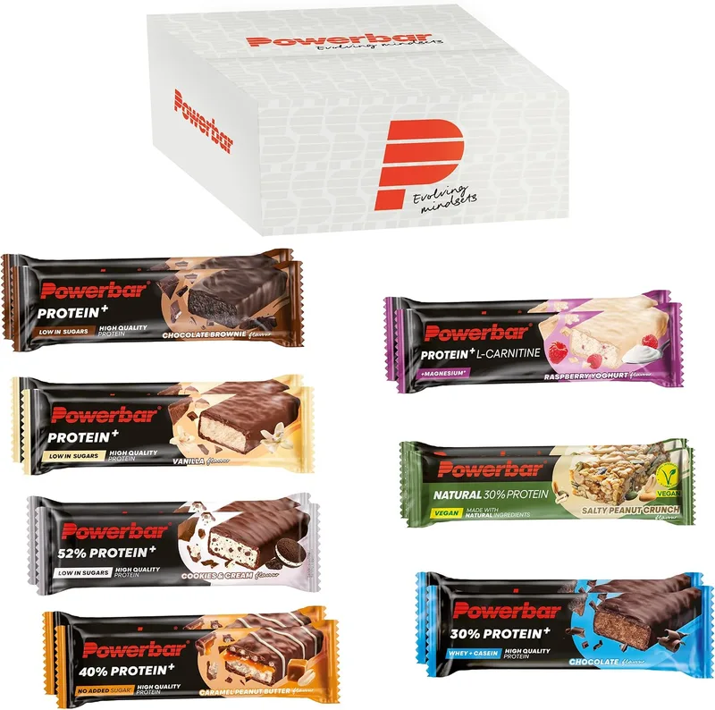 PowerBar ▫️ Caixa de Proteína com Vários Sabores - 14 barras - Caixa mista