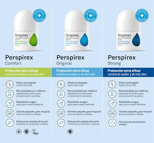 PERSPIREX ▫️ ® | Comfort | Desodorizante antitranspirante para as axilas, em formato roll-on, para peles delicadas, com efeito antitranspirante duradouro até 3 dias | Controla a transpiração e o odor, cuidando da sua pele | 20 ml 3