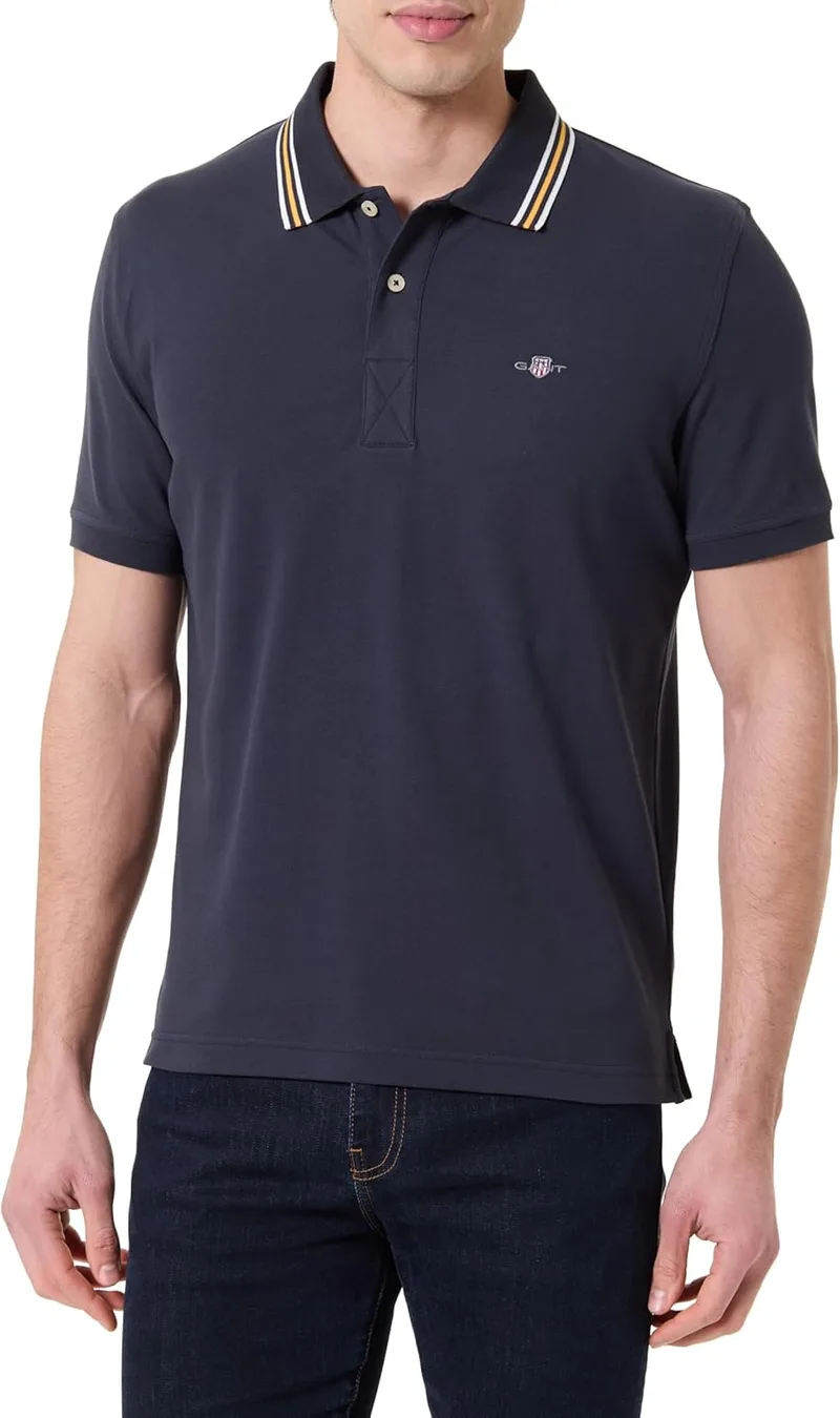 GANT ▫️ Camisa pólo com gola SS para homem
