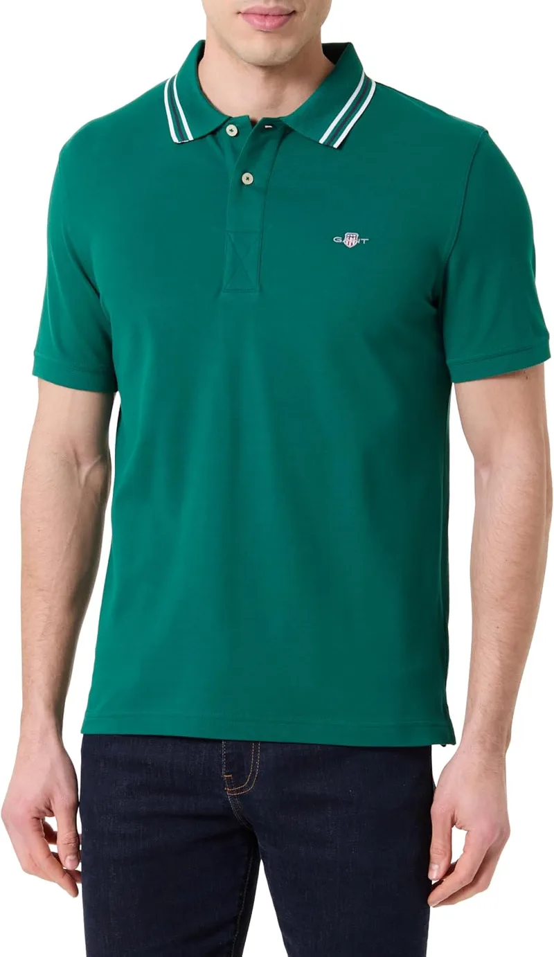 GANT ▫️ Camisa Polo Tipping SS para Homem