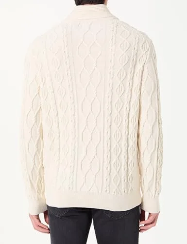 GANT ▫️ Cable Shawl Collar, creme, L 3