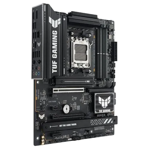 ASUS ▫️ TUF Gaming B650E-PLUS WiFi - Placa-mãe AMD B650 ATX, 12+2+1 fases de alimentação de 80 A, DDR5, PCIe 5.0, M.2, Wi-Fi 6E, Ethernet de 2,5 Gb, DisplayPort, HDMI, USB Tipo C, BIOS Flashback, Aura Sync 3