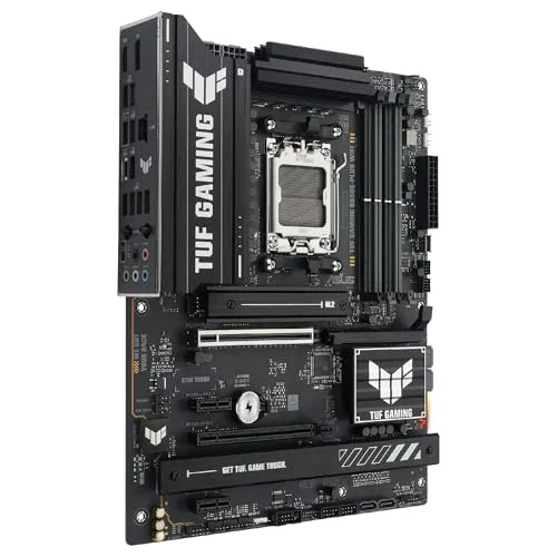 ASUS ▫️ TUF Gaming B650E-PLUS WiFi - Placa-mãe AMD B650 ATX, 12+2+1 fases de alimentação de 80 A, DDR5, PCIe 5.0, M.2, Wi-Fi 6E, Ethernet de 2,5 Gb, DisplayPort, HDMI, USB Tipo C, BIOS Flashback, Aura Sync 4