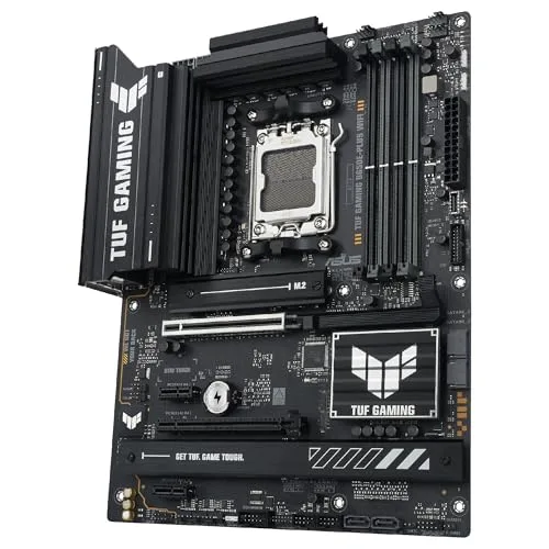 ASUS ▫️ TUF Gaming B650E-PLUS WiFi - Placa-mãe AMD B650 ATX, 12+2+1 fases de alimentação de 80 A, DDR5, PCIe 5.0, M.2, Wi-Fi 6E, Ethernet de 2,5 Gb, DisplayPort, HDMI, USB Tipo C, BIOS Flashback, Aura Sync 5