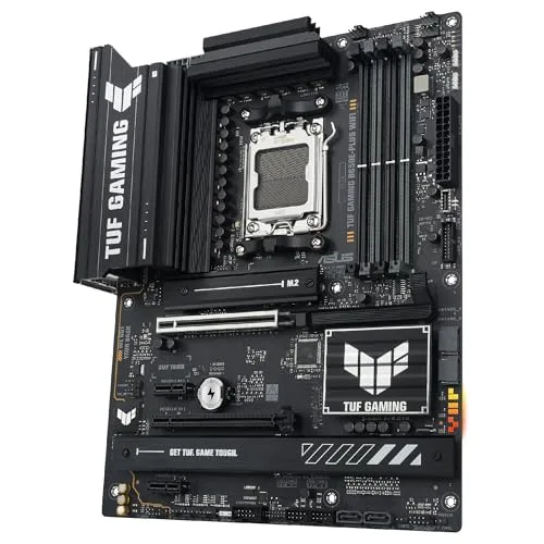 ASUS ▫️ TUF Gaming B650E-PLUS WiFi - Placa-mãe AMD B650 ATX, 12+2+1 fases de alimentação de 80 A, DDR5, PCIe 5.0, M.2, Wi-Fi 6E, Ethernet de 2,5 Gb, DisplayPort, HDMI, USB Tipo C, BIOS Flashback, Aura Sync 6