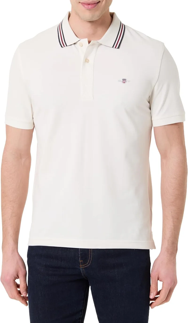 GANT ▫️ Camisa Polo Tipping SS para Homem