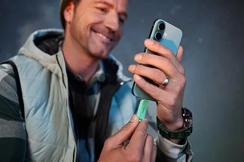 SANDISK ▫️ Phone Drive com USB Type-C de 256 GB (para smartphones, tablets e computadores, velocidades de 150 MB/s, cópias automáticas, recuperação de dados) - Verde Espuma do Mar 2