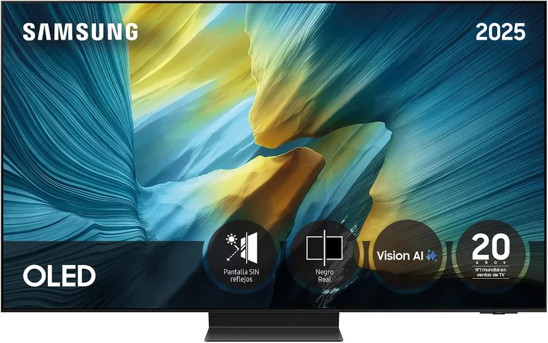 Samsung ▫️ Televisão OLED S95F de 55 polegadas, 4K, Smart TV com Vision AI, ecrã antirreflexo com tecnologia Glare Free e Motion Xcelerator a 165 Hz