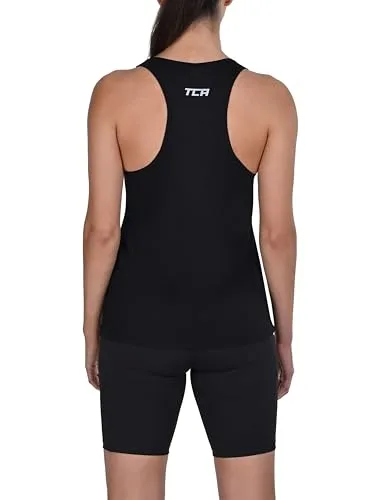 TCA ▫️ Camisola desportiva feminina com alças - Camisolas desportivas femininas sem mangas para corrida, ciclismo, CrossFit, ioga e ginásio - Tecido ultraleve e respirável com elementos refletores 2