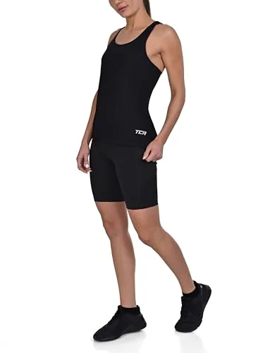 TCA ▫️ Camisola desportiva feminina com alças - Camisolas desportivas femininas sem mangas para corrida, ciclismo, CrossFit, ioga e ginásio - Tecido ultraleve e respirável com elementos refletores 4