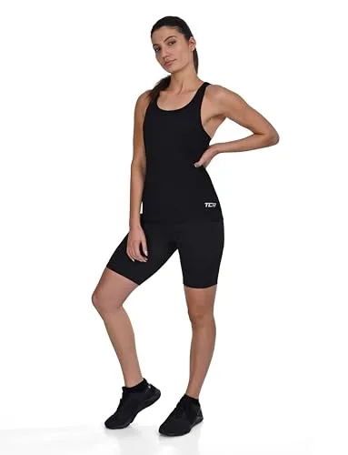 TCA ▫️ Camisola desportiva feminina com alças - Camisolas desportivas femininas sem mangas para corrida, ciclismo, CrossFit, ioga e ginásio - Tecido ultraleve e respirável com elementos refletores 6