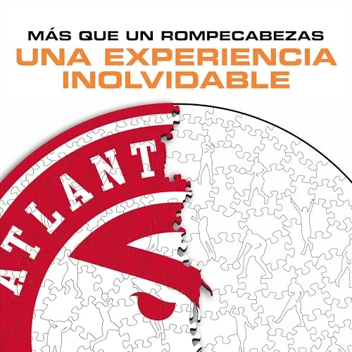 Iconic Puzzles ▫️ Atlanta Hawks, Logótipo, Puzzle de madeira com licença oficial da NBA, 100% sustentável, Tamanho S, 150 peças 6