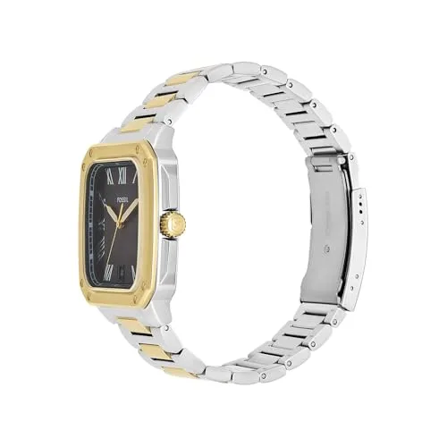 Fossil ▫️ Relógio Crosby para homem, movimento de quartzo de três ponteiros com data e bracelete em aço inoxidável 3