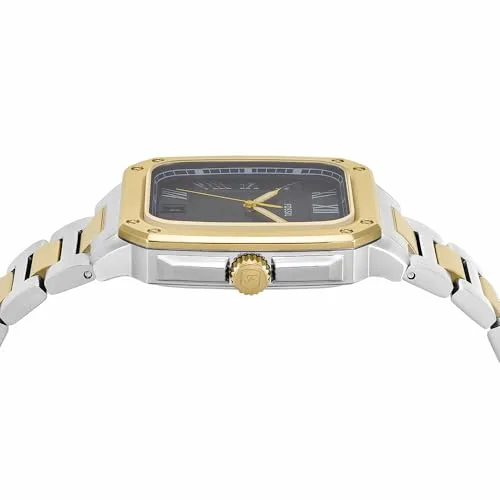 Fossil ▫️ Relógio Crosby para homem, movimento de quartzo de três ponteiros com data e bracelete em aço inoxidável 4