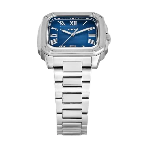 Fossil ▫️ Relógio Crosby para homem, movimento de quartzo de três ponteiros com data e bracelete em aço inoxidável 2