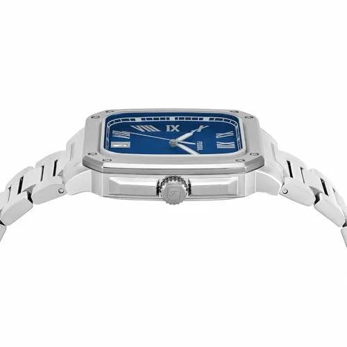 Fossil ▫️ Relógio Crosby para homem, movimento de quartzo de três ponteiros com data e bracelete em aço inoxidável 4