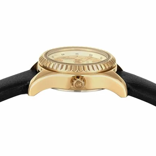Michael Kors ▫️ Relógio Lexington para mulher, movimento de quartzo com três ponteiros, 19 mm, com bracelete em aço inoxidável ou pele 5