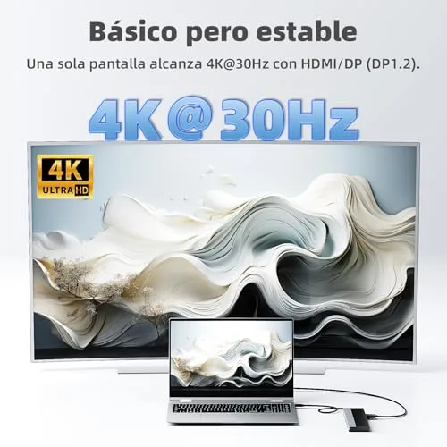 WAVLINK ▫️ Estação de acoplamento USB-C para 3 monitores, com HDMI, DP, VGA, 100 W PD, USB 3.0 e 2.0, RJ45, ranhuras SD/TF, áudio/microfone, para Lenovo/HP/DELL, etc. - Cinzento 3