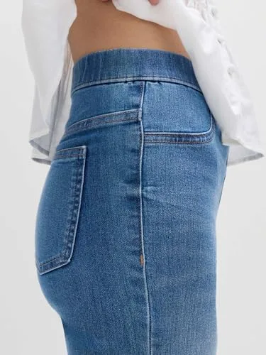 Marks & Spencer ▫️ Jeggings Kick Flare para mulher, corte justo, cintura elástica, com elasticidade 5