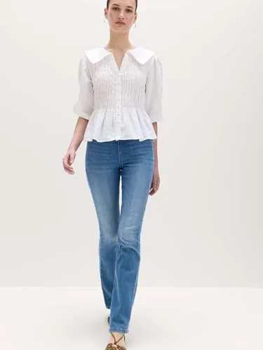 Marks & Spencer ▫️ Jeggings Kick Flare para mulher, corte justo, cintura elástica, com elasticidade 6