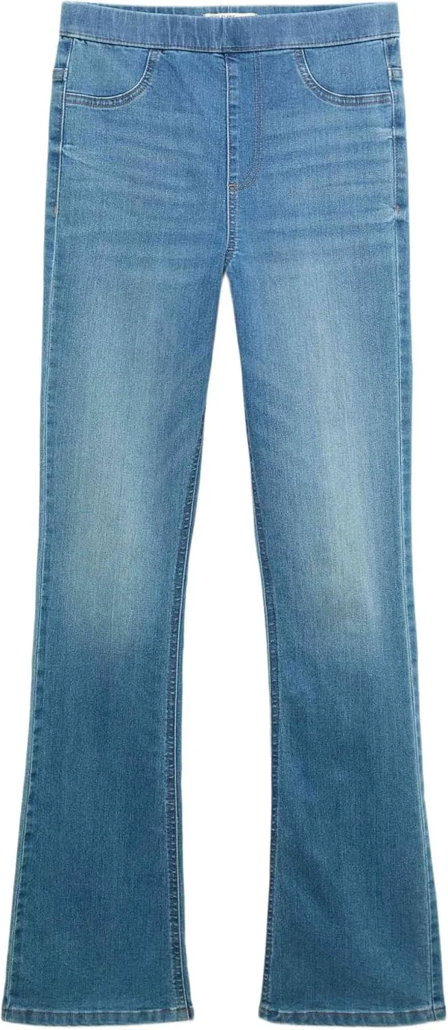 Marks & Spencer ▫️ Jeggings Kick Flare para mulher, corte justo, cintura elástica, com elasticidade