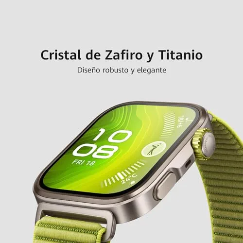 HUAWEI ▫️ Relógio inteligente Watch FIT 4 Pro, cristal de safira e titânio, verde 4