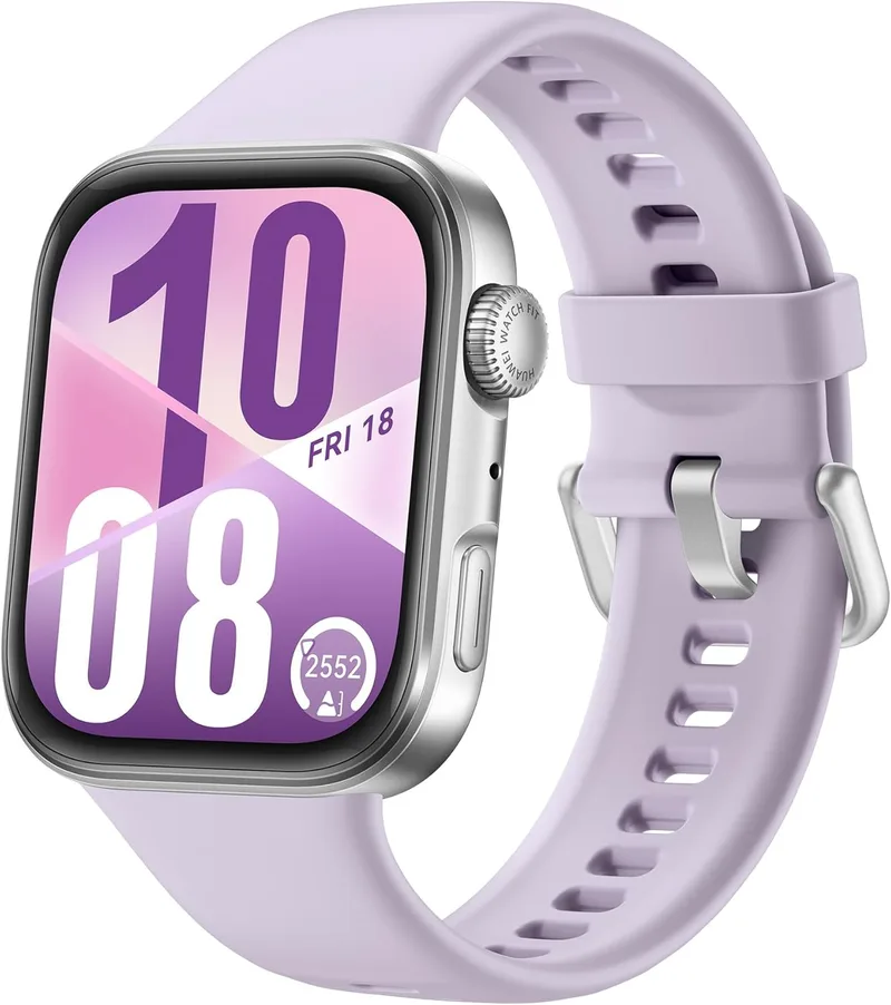 HUAWEI ▫️ Watch FIT 4 Smartwatch, brilho máximo de 2.000 Nits, barómetro, GPS de banda dupla, carregamento sem fios, ultrafino, monitor de fitness, roxo