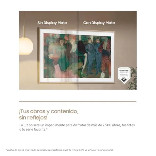 Samsung ▫️ Televisão de 65 polegadas The Frame LS03F 4K Smart TV, Galeria de Arte com Display Mate, Molduras Intercambiáveis, 100% de Volume de Cor com Quantum Dot e Cabo Quase Invisível com One Connect 4