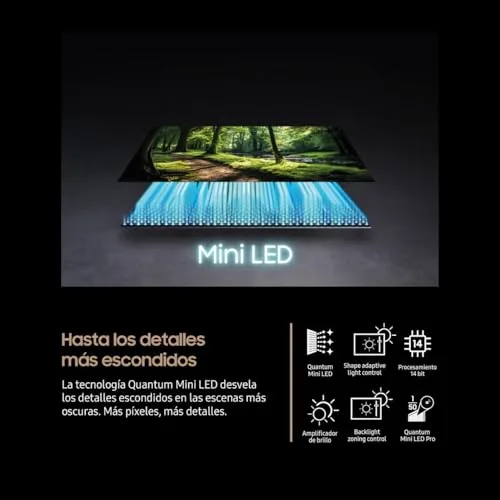 Samsung ▫️ Televisor de 85 polegadas Neo QLED QN80F 4K Mini LED Smart TV com Vision AI, Quantum Matrix Technology Core, Motion Xcelerator a 144 Hz e Gaming Hub 4