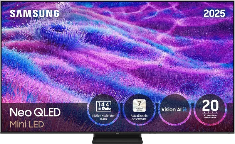 Samsung ▫️ 85 Inch TV Neo QLED QN80F 4K Mini LED Smart TV com Vision AI, núcleo de tecnologia Quantum Matrix, Motion Xcelerator 144Hz e Gaming Hub