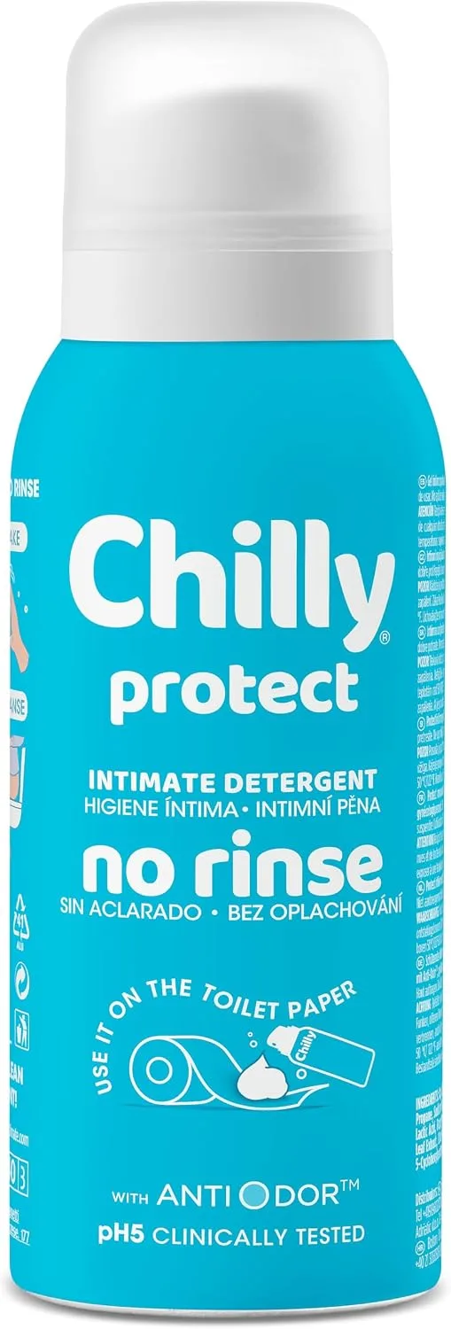 Chilly ▫️ produto de higiene pessoal em espuma sem enxaguamento Protect, 100 ml.