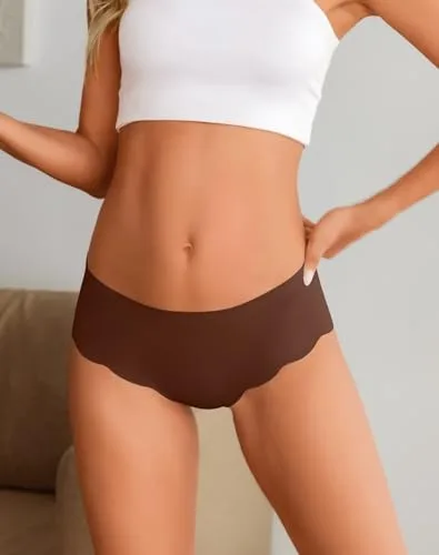 Dawnrole ▫️ Roupa interior feminina, cuecas sem costuras para mulher, cuecas suaves e confortáveis com cintura para uso diário, embalagem de 6 unidades 2